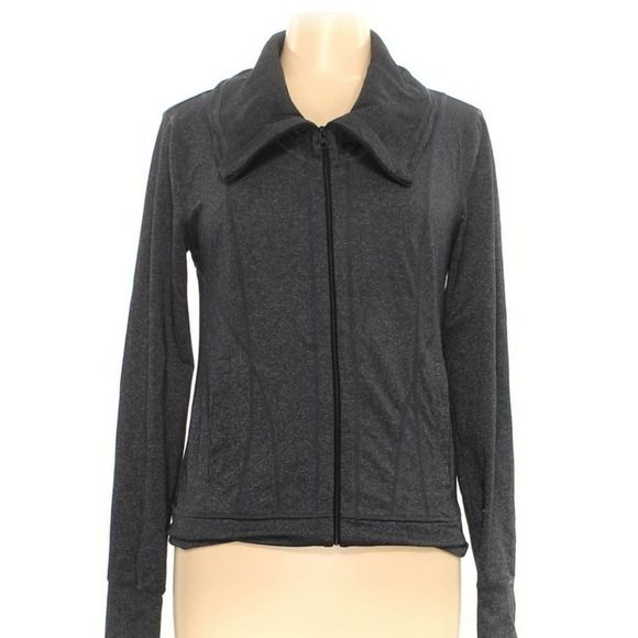 Prana Breathe Zip Up Athletic Jacket Medium Gray - Picture 1 of 6